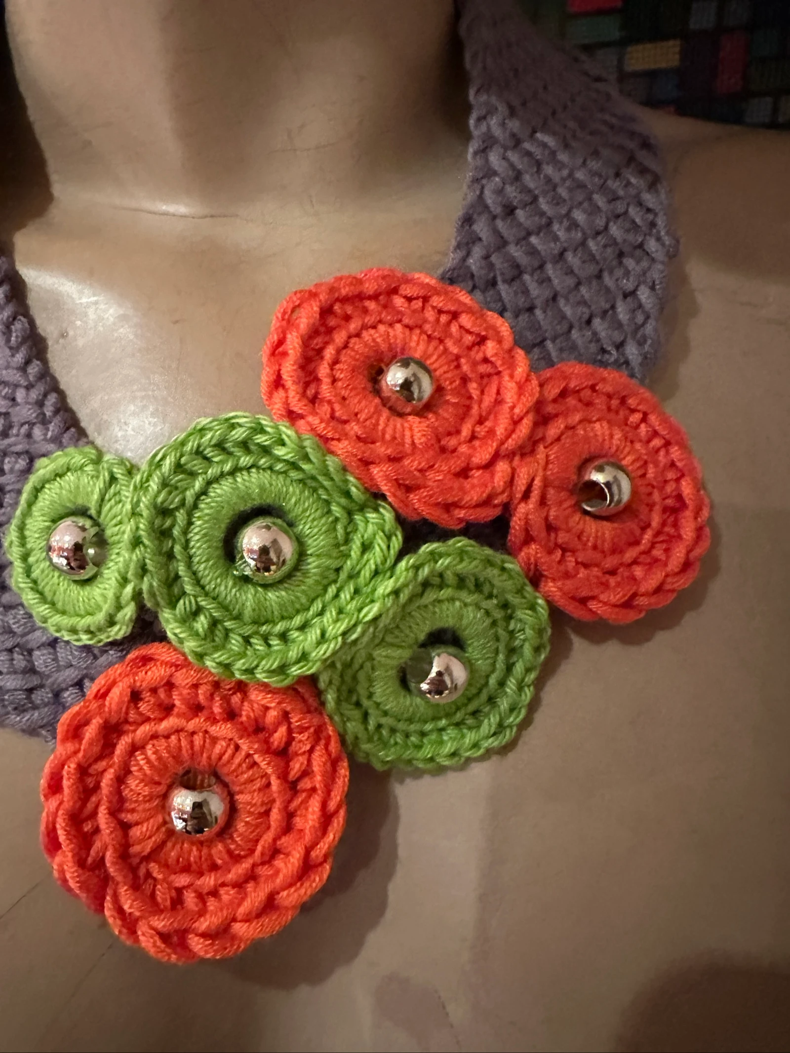 Colar de crochê feito à mão – photo 4